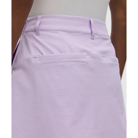 Stretch Twill Front Pleat Golf Skirt - Lavender Frost - Picture 7 of 7